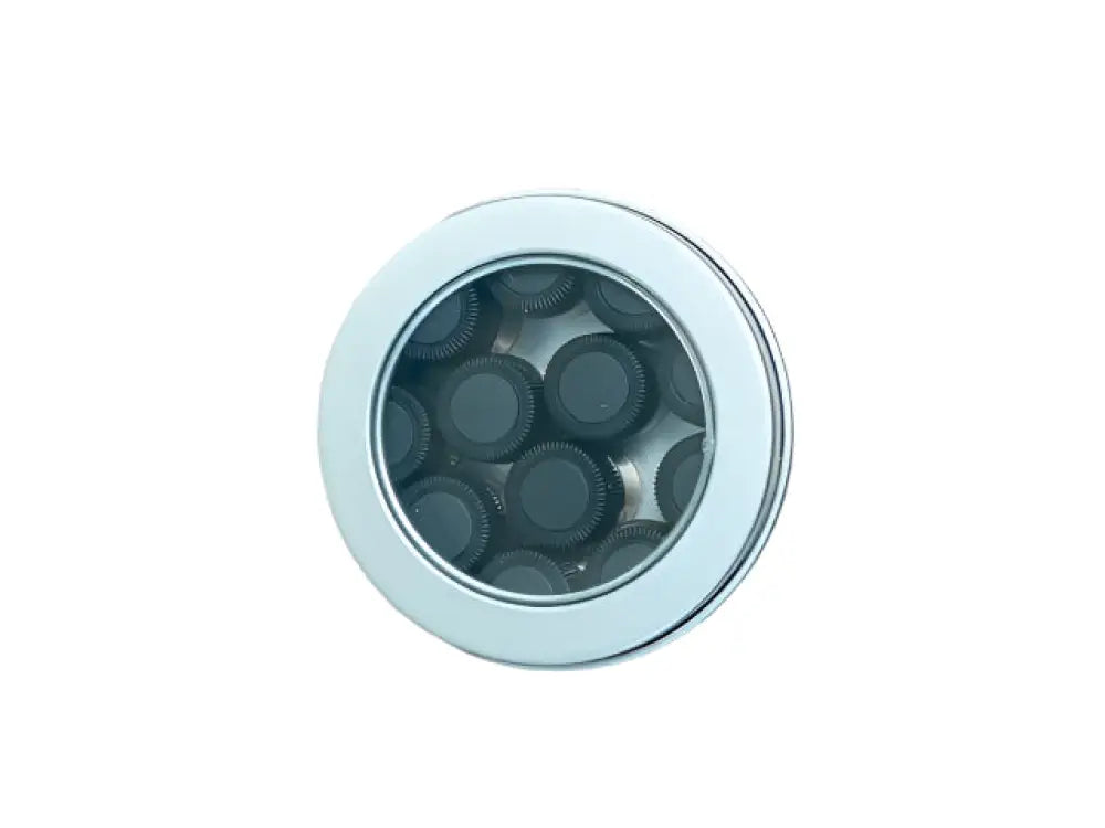 2 oz. Silver Tin Container with Window Lid