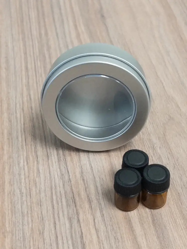 2 oz. Silver Tin Container with Window Lid