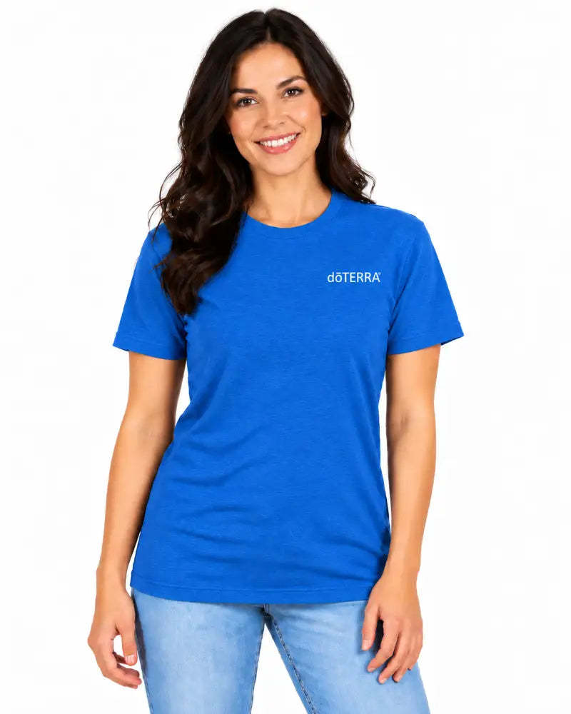 Unisex ’doTERRA®’ Logo Short-Sleeve T-Shirt - Heather Cool Blue / Small (S)