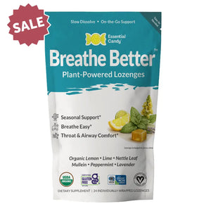 ’Breathe Better’ Botanical Lozenges with Organic Lemon Lime Peppermint Nettle Leaf & Lavender