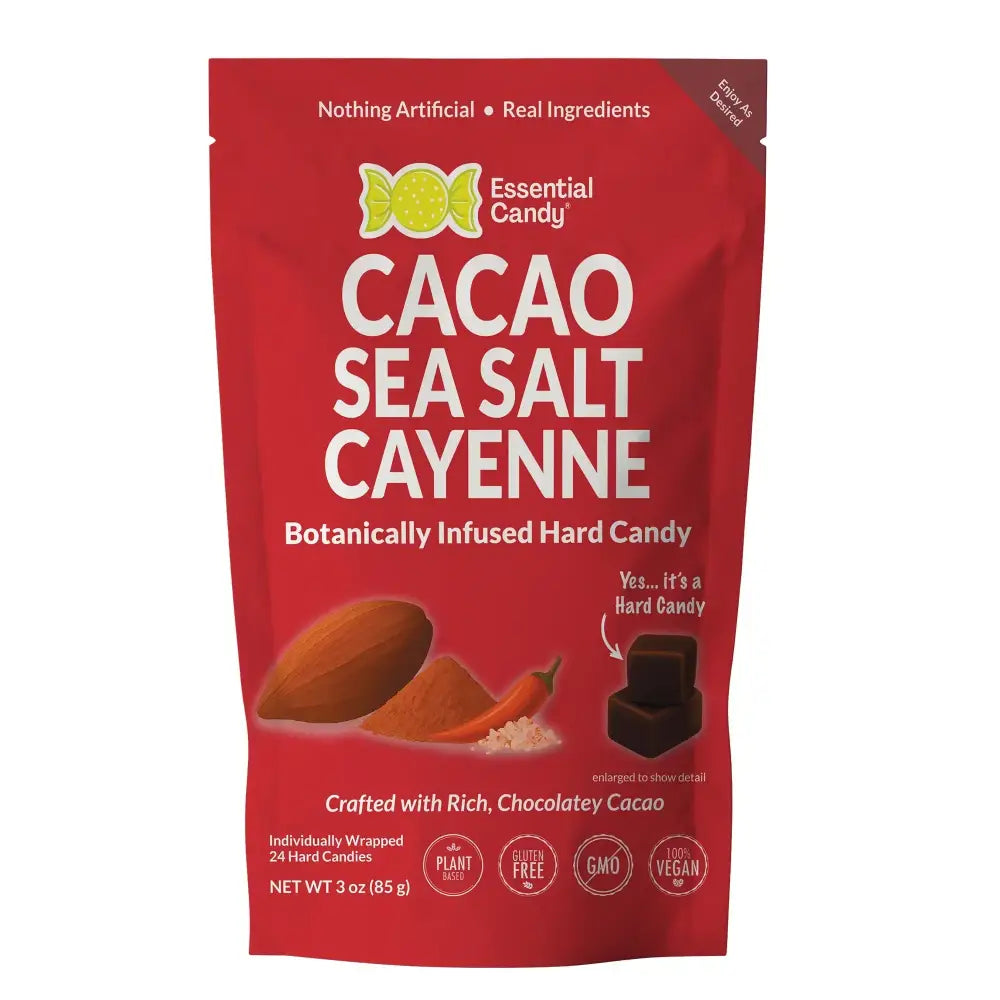 ’Cacao Sea Salt Cayenne’ Hard Candy with Organic Cacao Norwegian Sea Salt and Cayenne