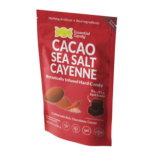 ’Cacao Sea Salt Cayenne’ Hard Candy with Organic Cacao Norwegian Sea Salt and Cayenne
