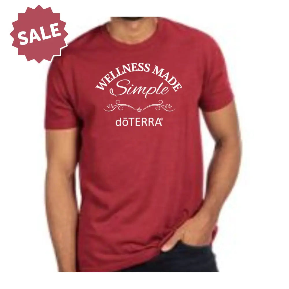 Unisex ’doTERRA® Wellness Made Simple’ Short-Sleeve Shirt Cardinal Red / Small (S)