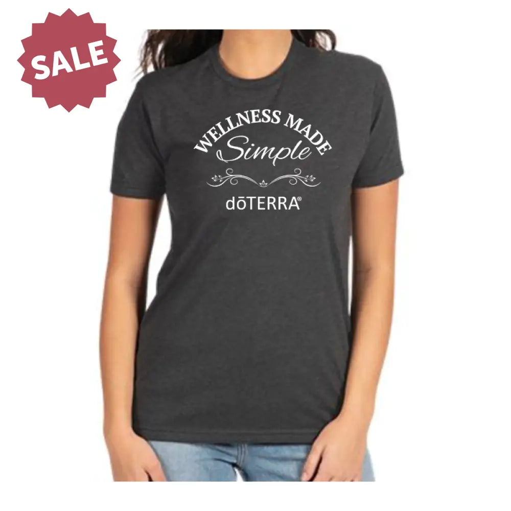 Unisex ’doTERRA® Wellness Made Simple’ Short-Sleeve Shirt Charcoal / Small (S)
