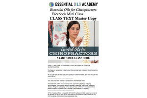 Essential Oils For Chiropractors Oil Academy Digital Online Class