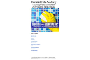 Cleaning With Essential Oils Oil Academy Digital Online Class