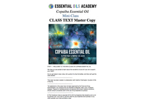 Copaiba Essential Oil Academy Digital Online Class