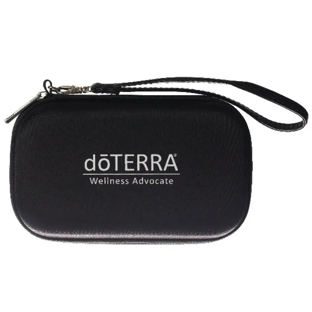 doTERRA Branded Wristlet Hard Shell Roll-on Travel Case (Holds 6 - 10 ml Roll-ons) Aroma Ready™ Black
