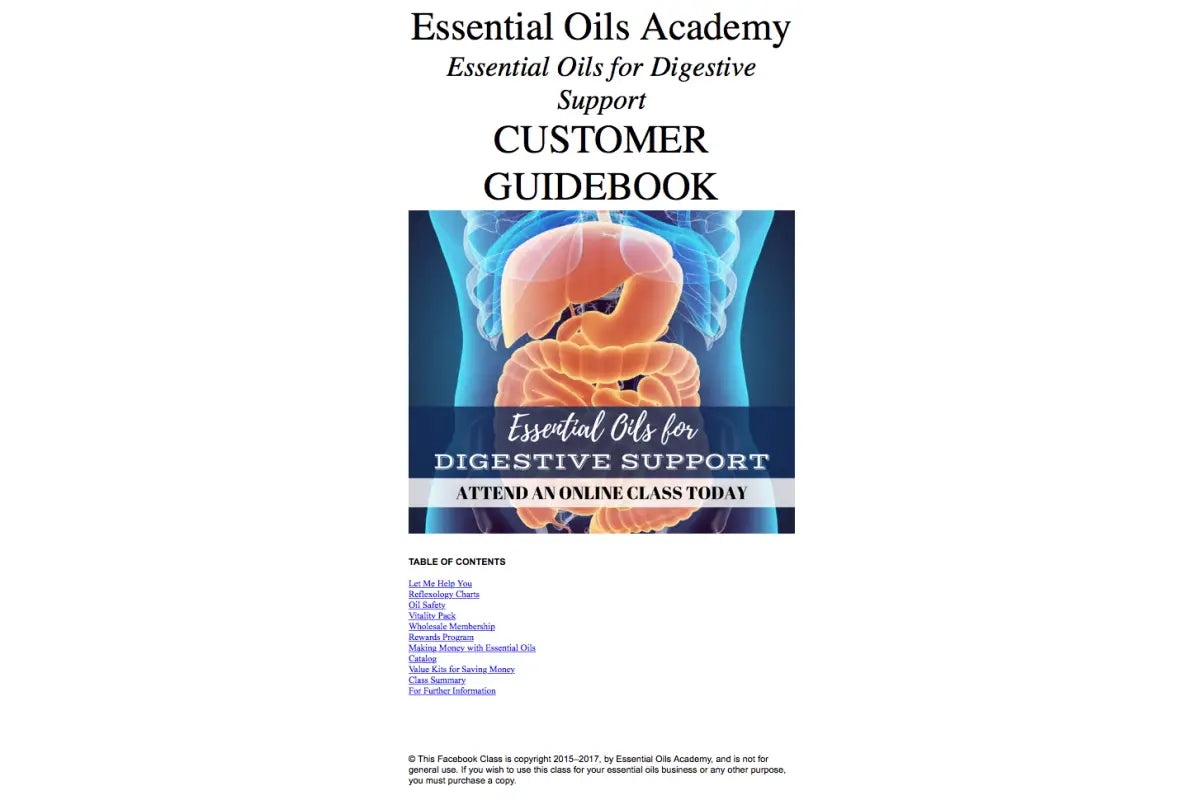 Essential Oils For Digestive Support Oil Academy Digital Online Class