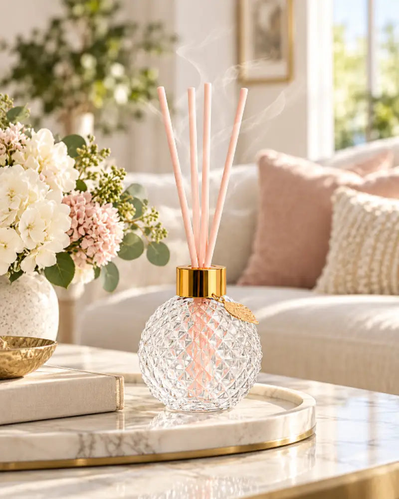 Elegant Essential Oil Glass Reed Diffuser Set with Recipes – Assorted Styles (Set of 3)