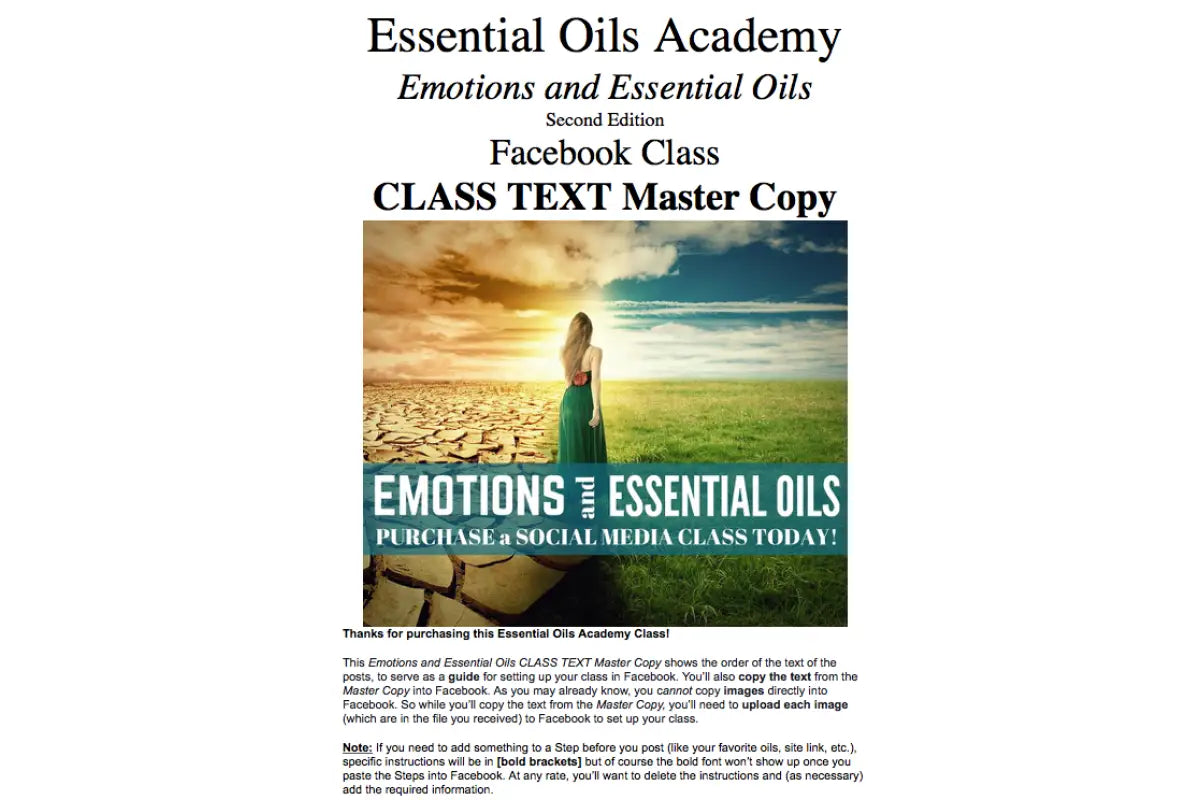 Emotions And Essential Oils Oil Academy Digital Online Class