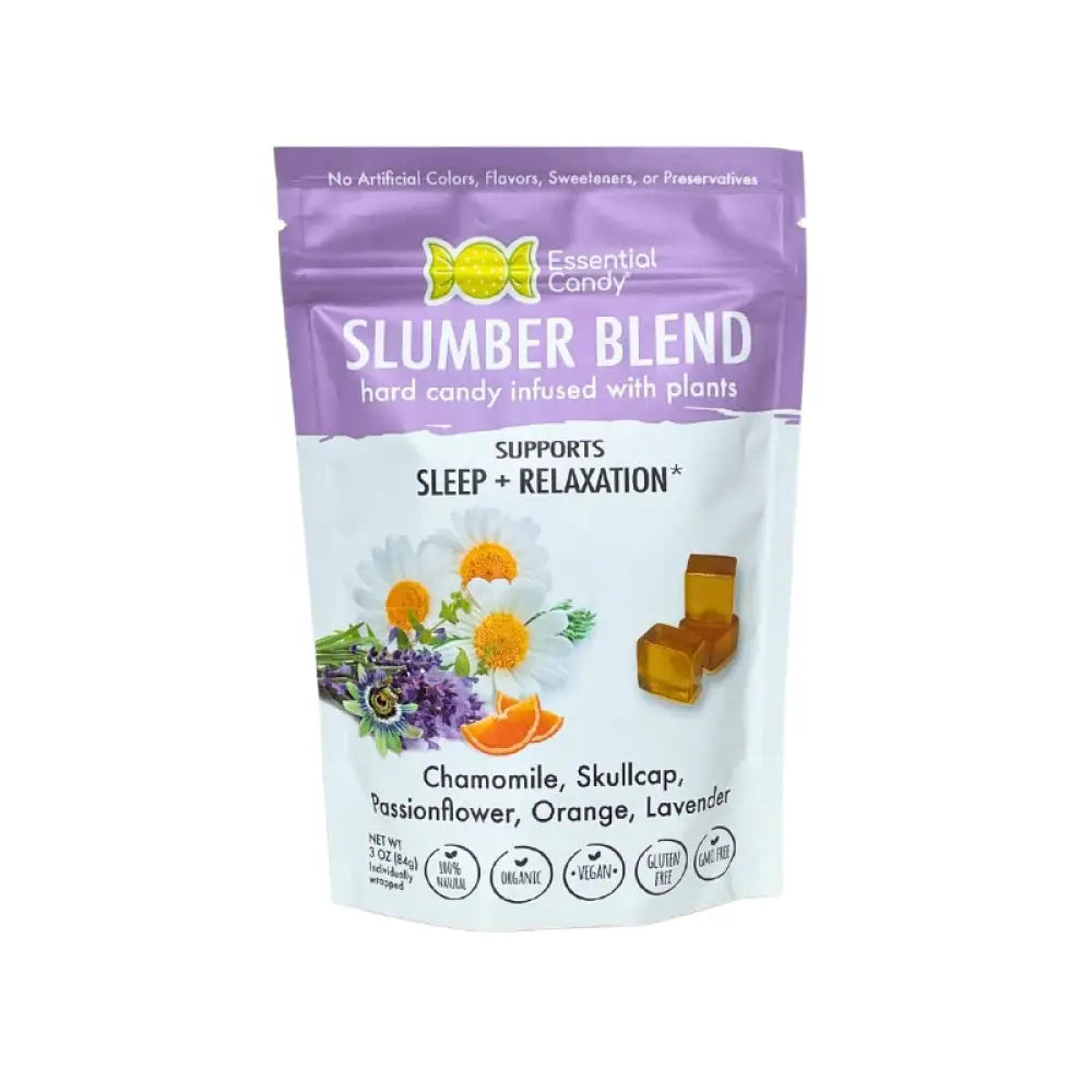 Slumber Blend Hard Candy With Chamomile Skullcap Passionfruit Orange And Lavender