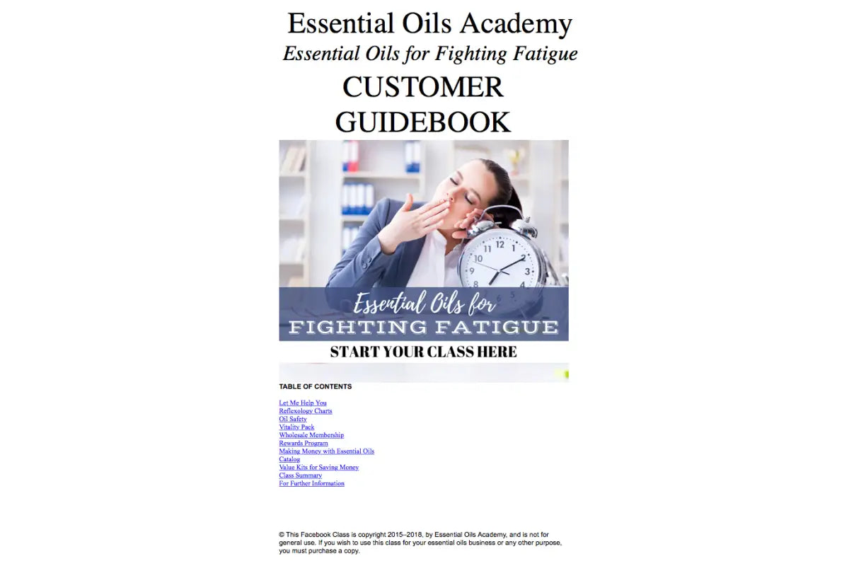 Essential Oils For Fatigue Oil Academy Digital Online Class