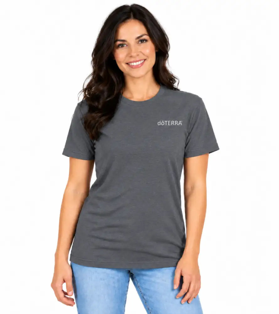 Unisex ’doTERRA®’ Logo Short-Sleeve T-Shirt - Heather Heavy Metal / Small (S)