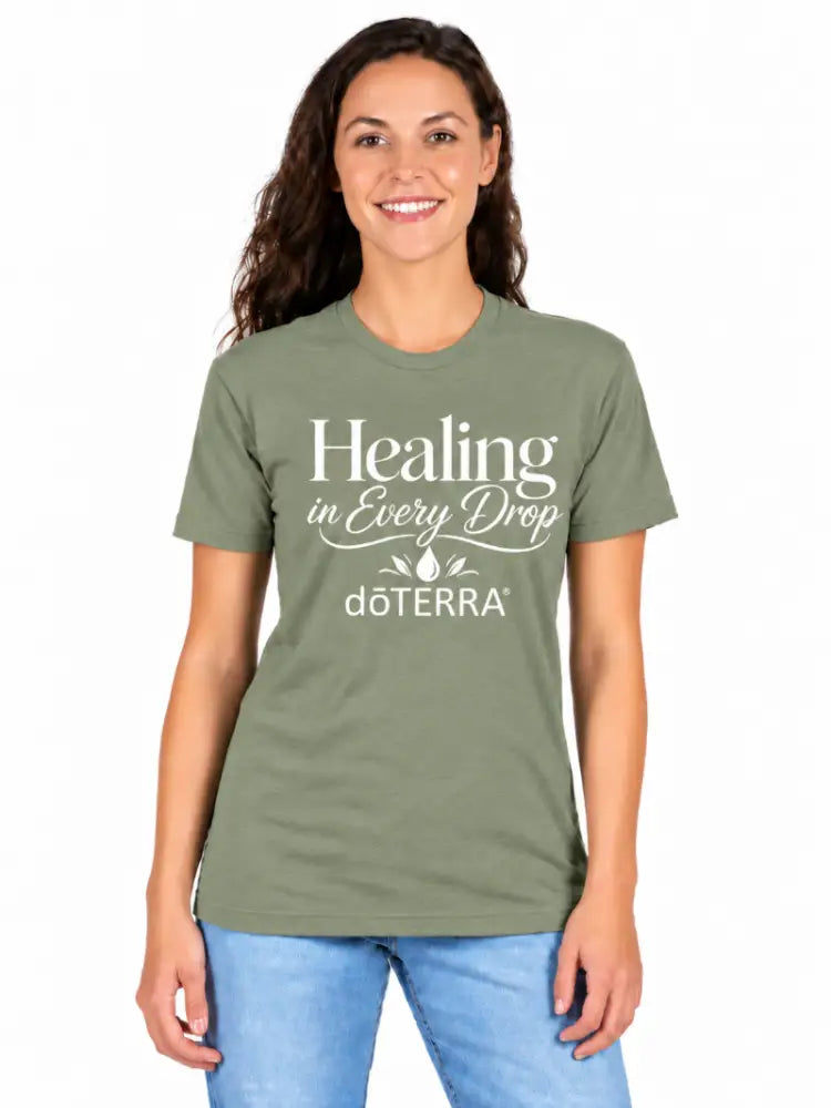 Unisex ’Healing in Every Drop doTERRA®’ Logo Short-Sleeve T-Shirt