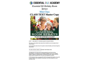 Essential Oil Holiday Room Sprays Academy Digital Online Class