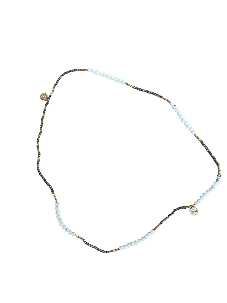Breathe White Howlite Necklace/Wrap Around Bracelets