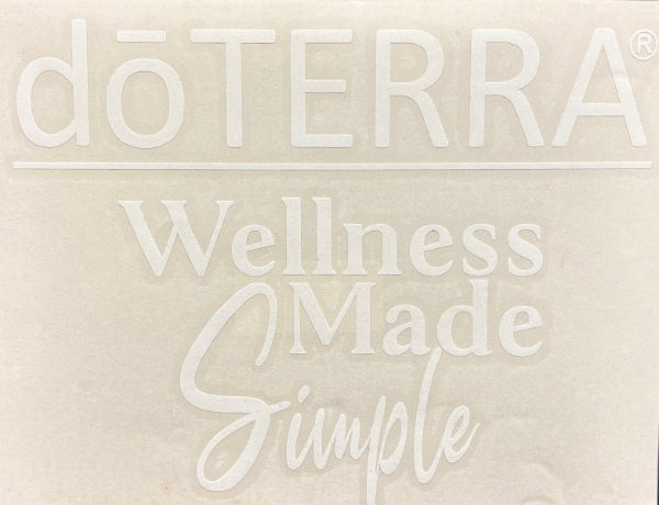 dōTERRA® Wellness Made Simple White Vinyl (9&quot;x7&quot;)
