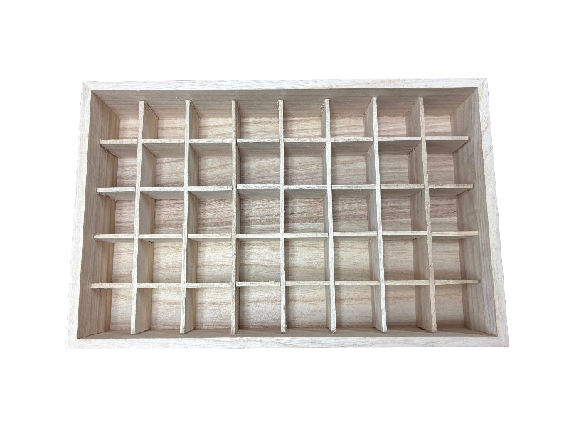 Light Feathergrain Wood Essential Oils Tray (Holds 40 Vials)