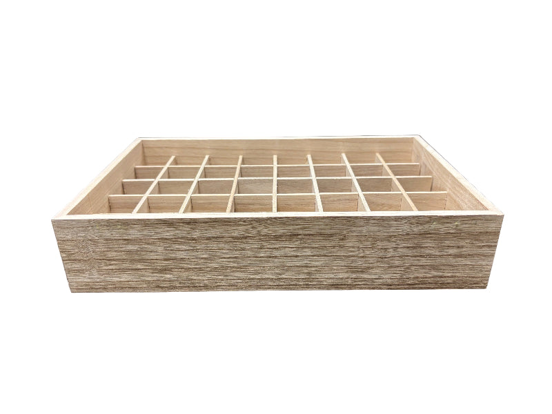 Light Feathergrain Wood Essential Oils Tray (Holds 40 Vials)