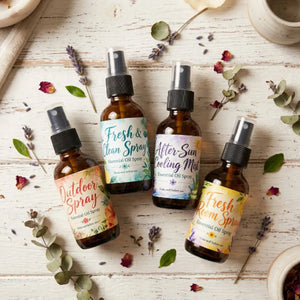 DIY Essential Oil Spray Labels – Set of 8 Decorative Labels