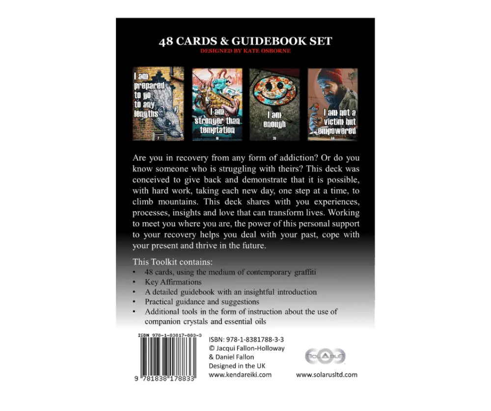 Addiction Recovery Affirmation Card Deck – 48 Cards & Guidebook - Booklet