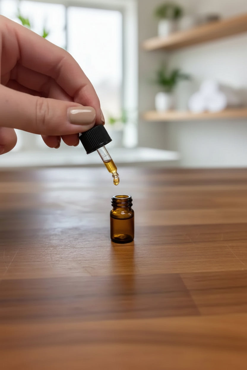 5/8 dram Amber Glass Vials with Dropper Caps (Pack of 12)