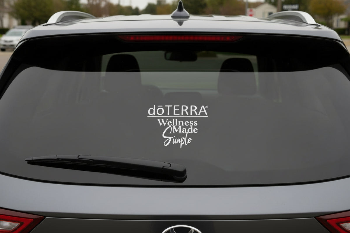 dōTERRA® Wellness Made Simple White Vinyl (9"x7")