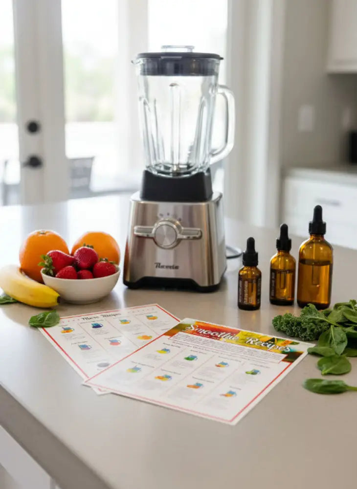 Smoothie Recipes using Essential Oils Chart (8-1/2’’ x 11’’)