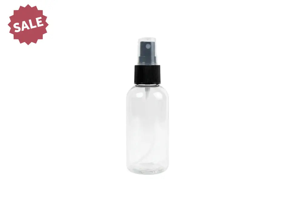 4 oz. Clear PET Boston Round Plastic Bottle (24-400 Neck Size) with Misting Sprayer