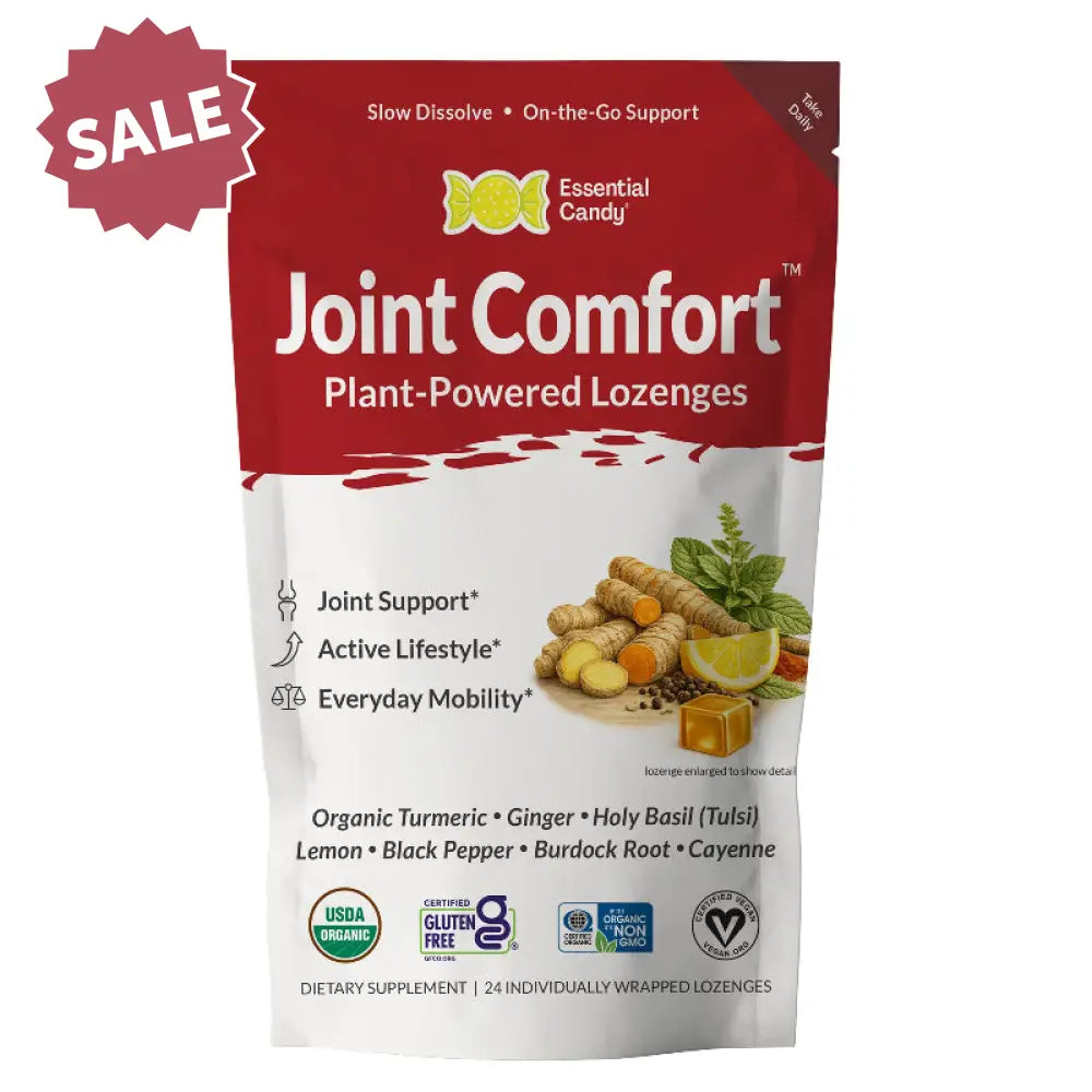 Joint Comfort (Complete) Botanical Lozenges - Supports Joint Comfort &amp; Mobility - Organic Turmeric Ginger Lemon Black