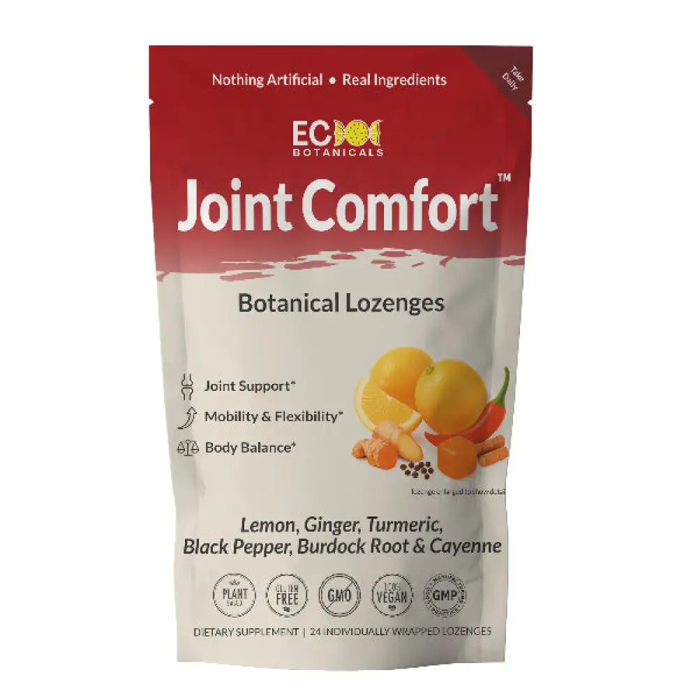 Joint Comfort (Complete) Botanical Lozenges - Supports Joint Comfort &amp; Mobility - Organic Turmeric Ginger Lemon Black