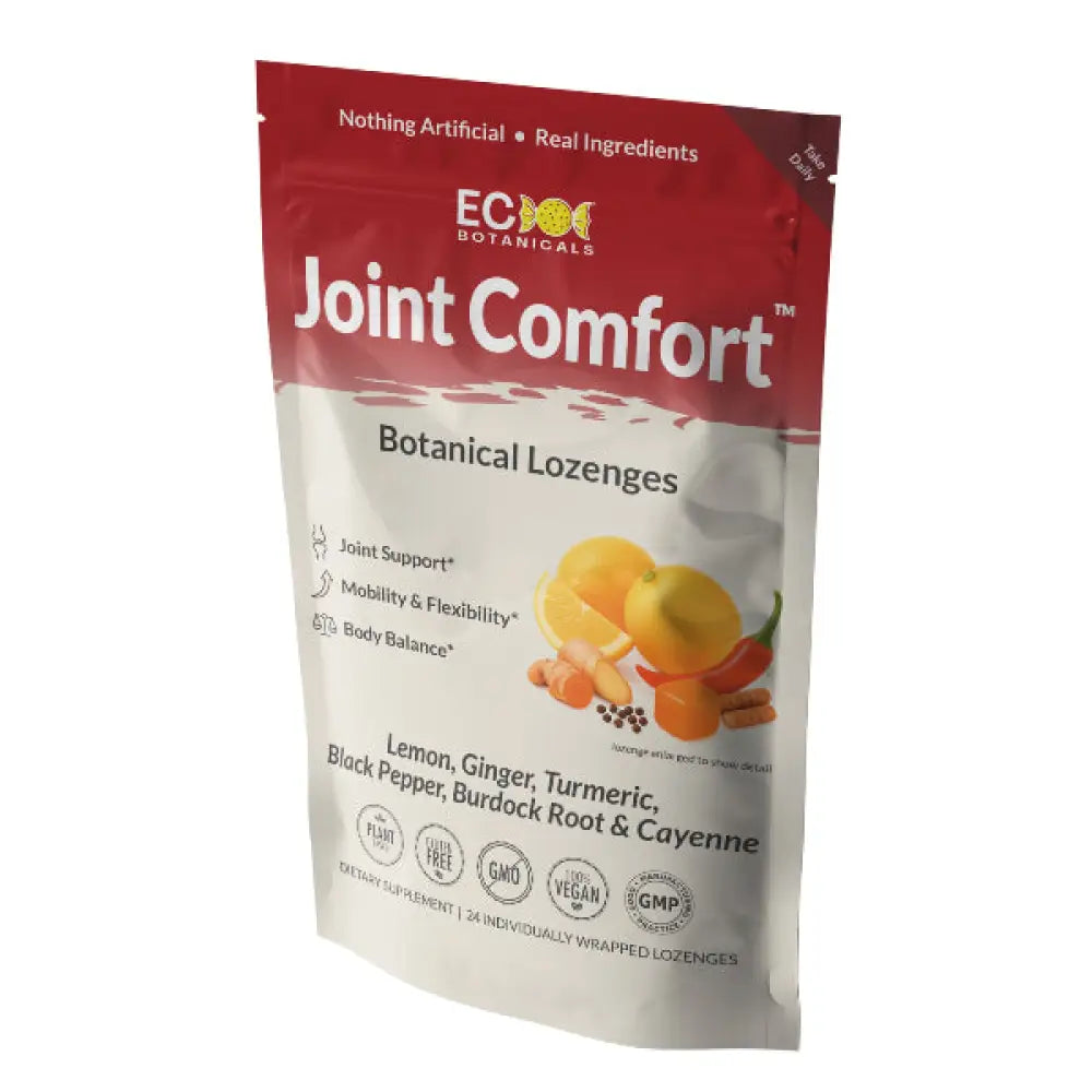 Joint Comfort (Complete) Botanical Lozenges - Supports Joint Comfort &amp; Mobility - Organic Turmeric Ginger Lemon Black