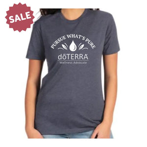 Unisex ’doTERRA® Pursue What’s Pure’ Drop Short-Sleeve Shirt Midnight Navy / Small (S)