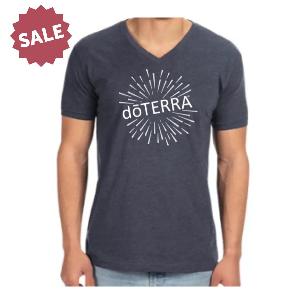 Unisex ’doTERRA®’ Sunburst Short-Sleeve V-Neck Shirt Midnight Navy / Small (S)