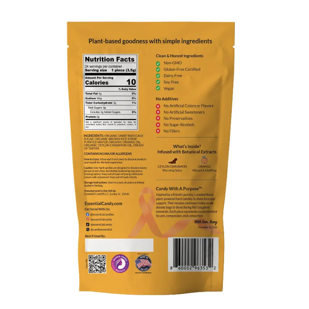 Orange Cinnamon (Happy Heart) Botanical Lozenges - Heart Friendly Goodness