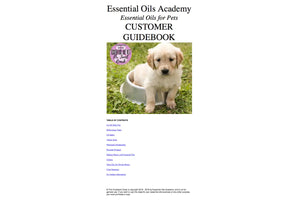 Essential Oils For Pets Oil Academy Digital Online Class