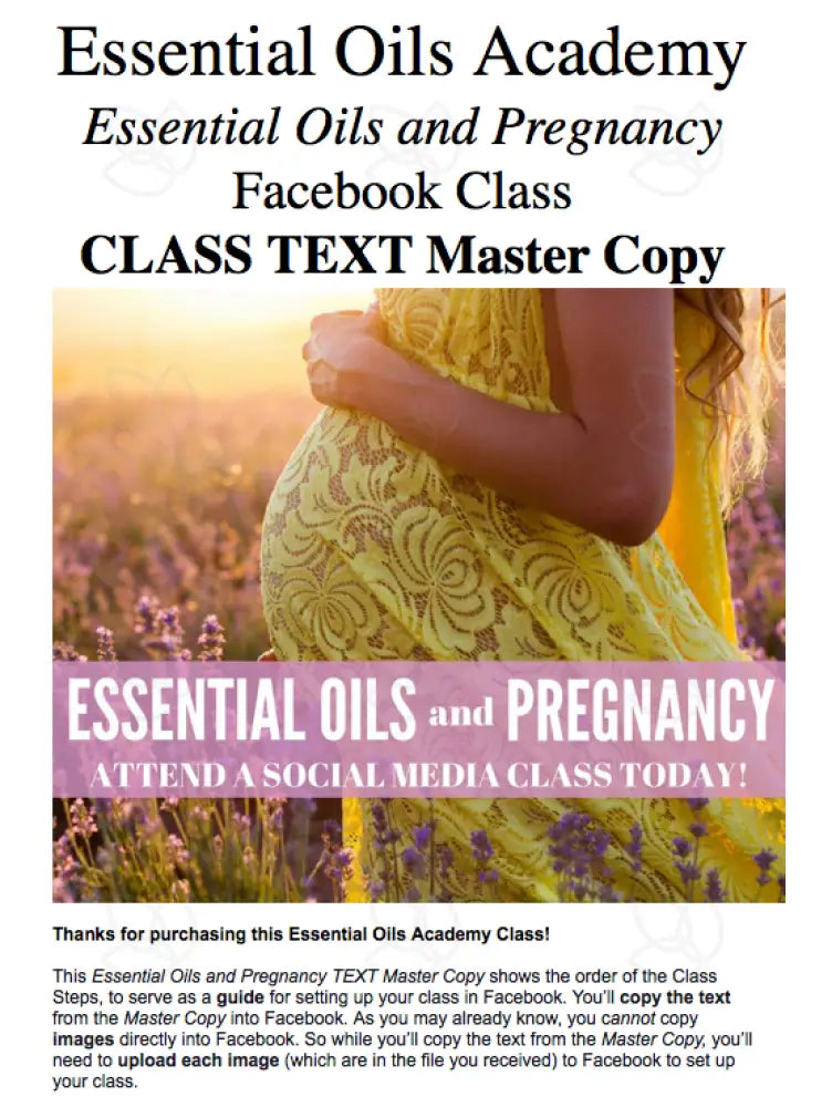Essential Oils And Pregnancy Oil Academy Digital Online Class