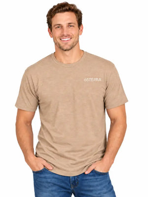Unisex ’doTERRA®’ Logo Short-Sleeve T-Shirt - Heather Tan / Small (S)