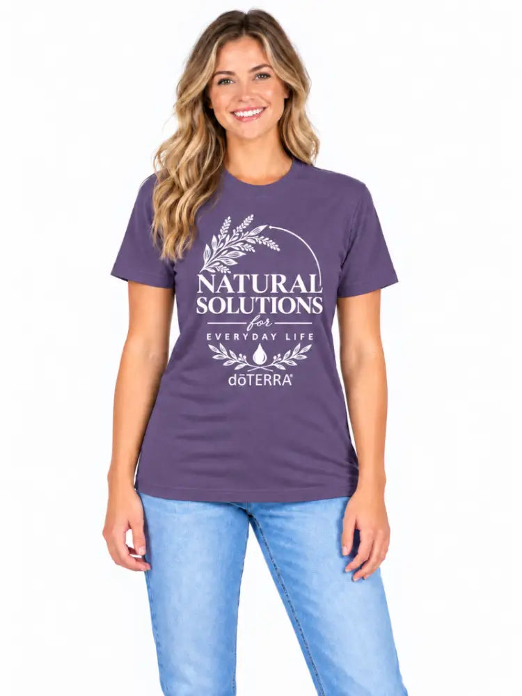 Unisex ’Natural Solutions for Everyday Life doTERRA®’ Logo Short-Sleeve T-Shirt - Storm / Small (S)