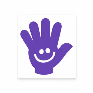 Lavender Happy Hands Vinyl Label (Label Only)