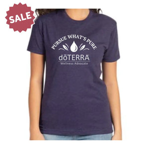 Unisex ’doTERRA® Pursue What’s Pure’ Drop Short-Sleeve Shirt Storm Purple / Small (S)