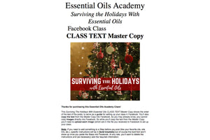 Surviving The Holidays With Essential Oils Oil Academy Digital Online Class