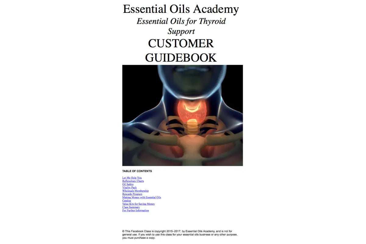 Essential Oils For Thyroid Support Oil Academy Digital Online Class
