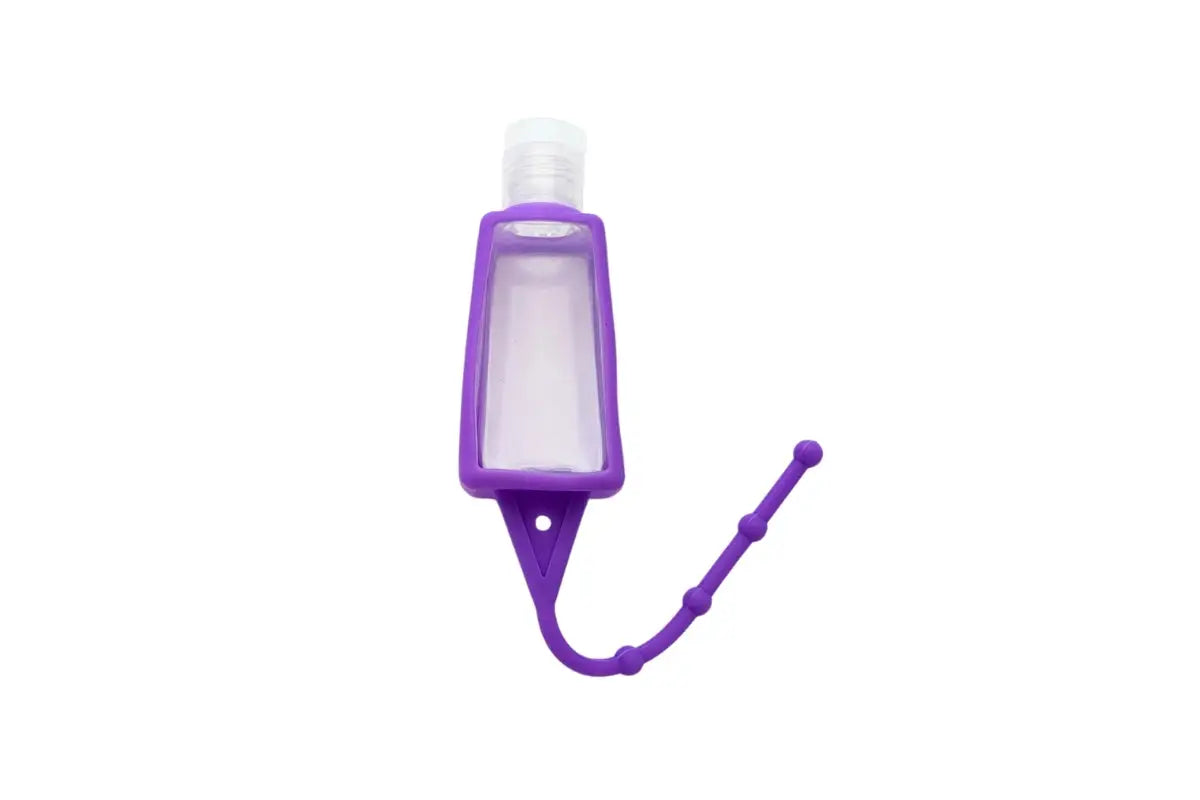 Silicone Travel Carriers With 1 Oz. Snap-Top Bottles (Pack Of 6) Purple