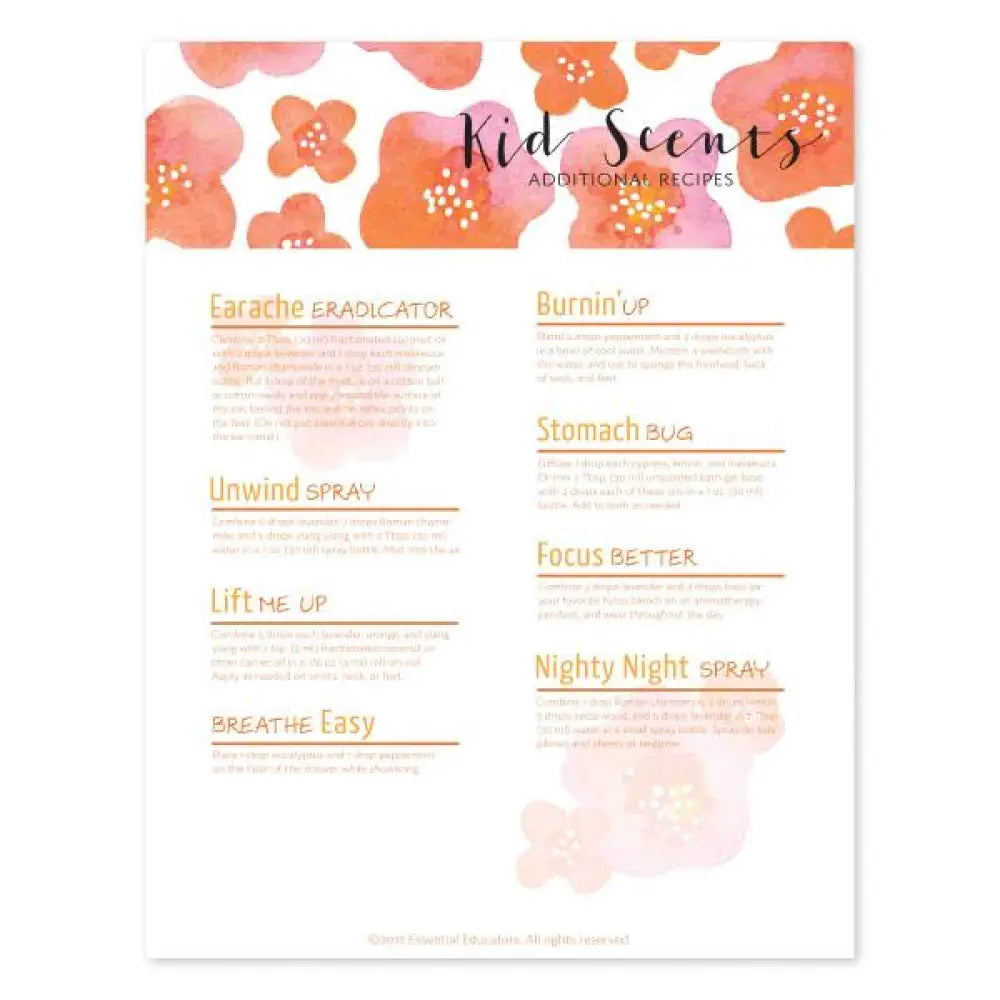 Kid Scents Make-It-Yourself Recipes And Label Set