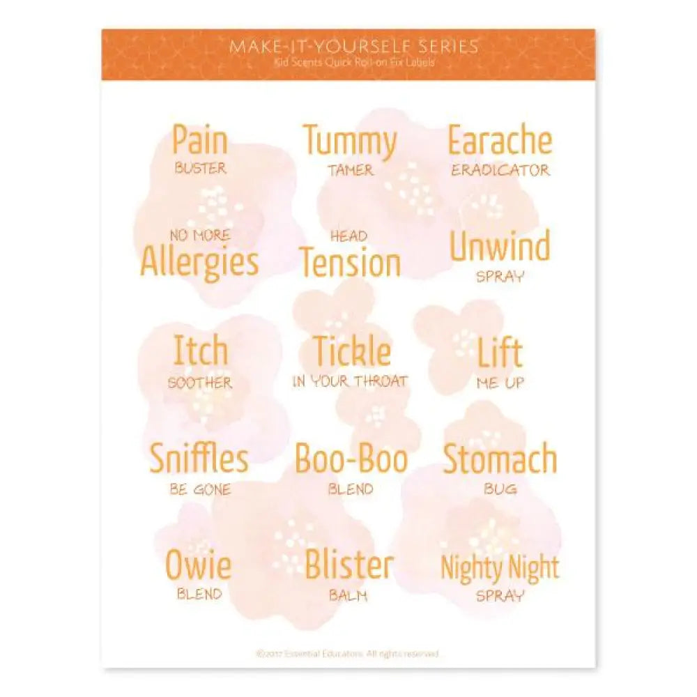 Kid Scents Make-It-Yourself Recipes And Label Set