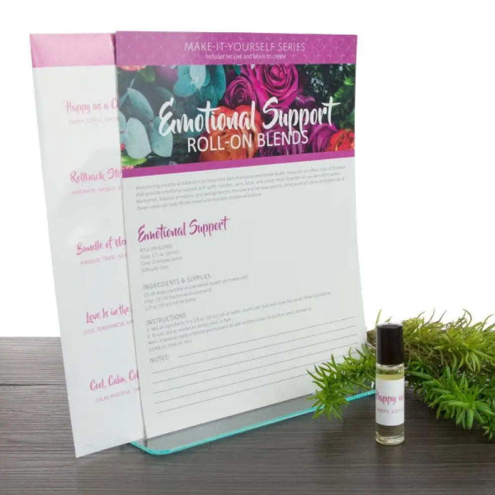"Emotional Support" Make-It-Yourself Roll-on Recipes and Label Set