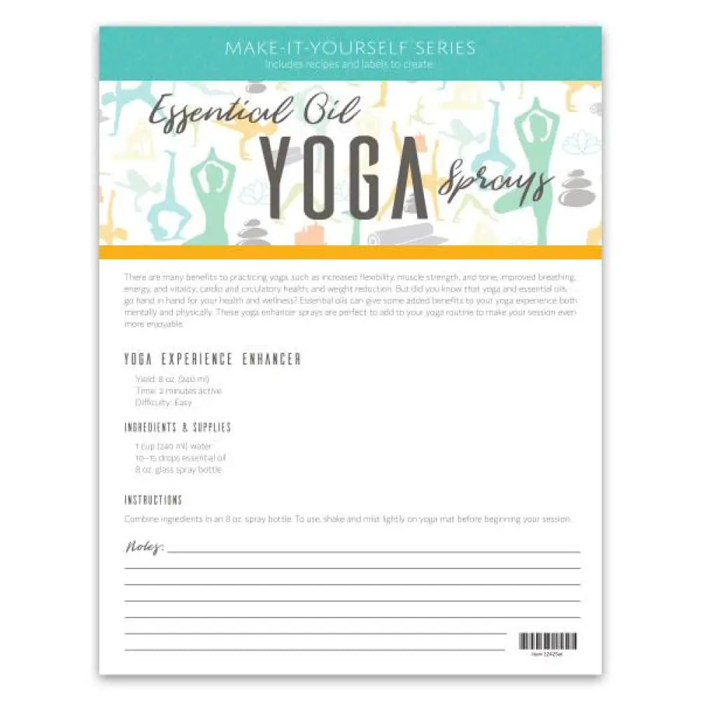 Yoga Sprays Make-It-Yourself Recipes And Labels