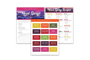 "Mood Sprays" Make-It-Yourself Recipes and Label Set
